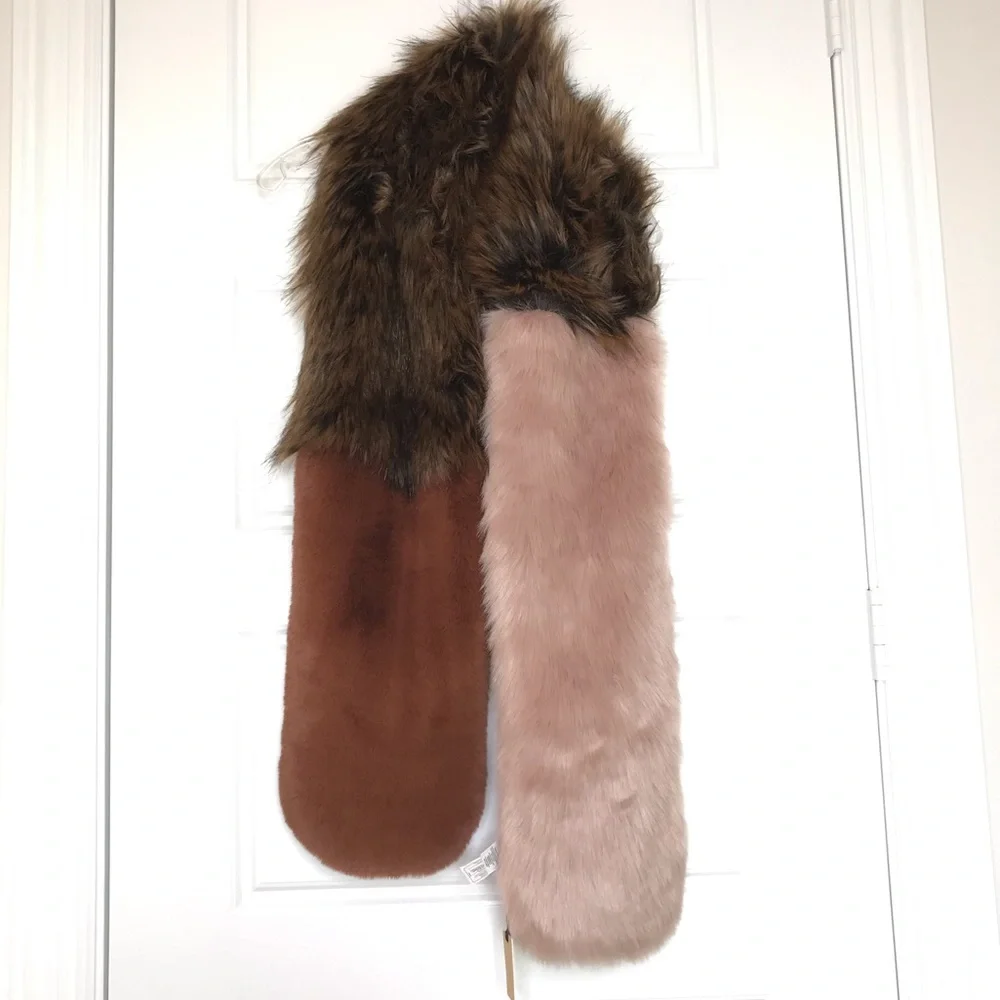 NORDSTROM Halogen NEW Boho Faux Fur Scarf Stole